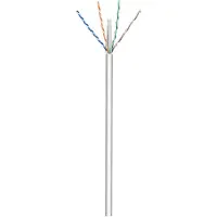 Goobay 68466 CAT 6 câble réseau, U/UTP, gris, 100 m - CU, AWG 23/1 (solid), LSZH