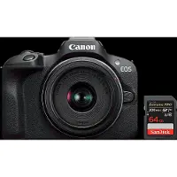 Canon Appareil Photo Hybride Eos R100 + Rf-s 18-45 Mm Carte Sd 64 Go
