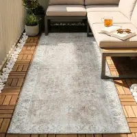 FRAAI Tapis de couloir lavable - Domingo Oriental Beige | 80x180 cm | Tapis de couloir | Tissage plat