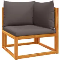 vidaXL Coin canapé de jardin avec coussins bois acacia & corde