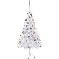 vidaXL Arbre de Noël artificiel éclairage boules 150cm 380 branches