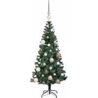 vidaXL Sapin de Noël artificiel pré-éclairé Vert 120 cm PVC et métal