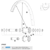 Mavic Rayons Deemax Dh 27.5 J-bent 14 Unités
