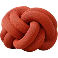 Design House Stockholm Knot Cushion Ottoman Orange Red