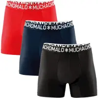 Muchachomalo Boxer-shorts Lot de 3 05 Noir Rouge Bleu foncé Bleu taille XXL