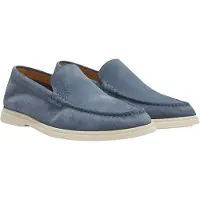 BOSS pour homme. 50543083 Mocassins en cuir Sienne bleu (43), Plat, Aucun, Casuel