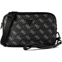 GUESS pour homme. HMMILOP6150 Sac à bandoulière Milano noir (OSFA), Casuel, Polyuréthane