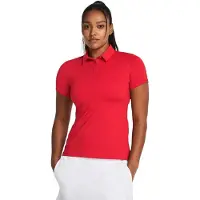 Under Armour Golf Tee To Green Polo à manches courtes Pour Femme Rouge M Femmes Rouge M