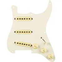 Fender Pre-wired Strat Pickguard Eric Sign. parchment 8 Hole Pg