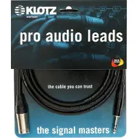 Klotz M1 Mic Cable Noir 0,3M Xlr 3 Male - Jack 3P