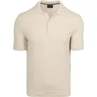 State of Art Polo Maille Bouclé Écru Beige Blanc cassé taille L