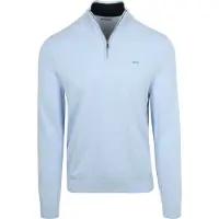 Mcgregor Pull Demi-Zip Coton-Cachemire Bleu Poudré