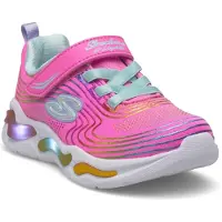 SKECHERS Baskets Fille Rayons Ondulés Rose