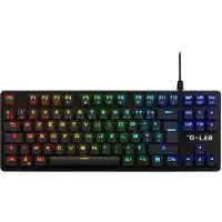 The G-Lab Clavier Gamer - - Keyz Plati. Tkl - Format Tkl - Mécanique (Switch Rouge) - Low Profile - Rgb - Noir