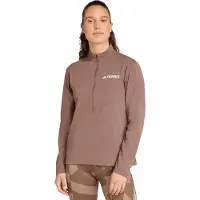 Adidas Terrex Multi Climacool Half Zip Long Sleeve T-shirt Marron S Femme