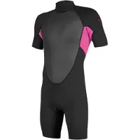 O'Neill Reactor-2 2 Mm Spring Short Sleeve Back Zip Shorty Noir 12 Years Enfants