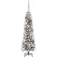 vidaXL Sapin de Noël artificiel Blanc 120 cm PVC, métal et plastique
