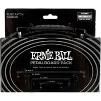 Ernie Ball Pack 10 Câbles Patch Flex - Noir