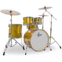Gretsch drums Gretsch Catalina Maple 22 5pc With Istanbul Xist Cymbals Hardware & Throne Lemon Sparkle