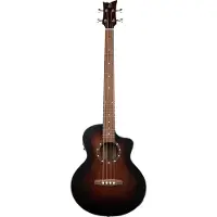 Ortega D7CE-BFT-4 Deep Series 7 Medium Scale Bass Bourbon Fade basse électro-acoustique à pan coupé