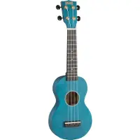 Mahalo Ukulélé Soprano Slim Bleu Satin + Housse