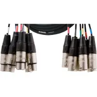 Cordial Multipaire 8 XLR Mâle/femelle 3 M
