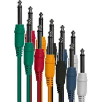 Yellow cable Cordon Patch Jack Jack 90 CM - Lot de 6