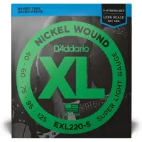 D'addario And Co EXL220-5 Nickel Wound Long Scale Super Light 5C 40-125