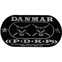 Danmar 210DKSk - Pad Autocollant Grosse Caisse Double Pédale - Skull