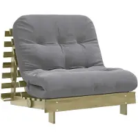 vidaXL Futon Canapé-lit avec matelas 90x206x11 Bois de pin imprégné