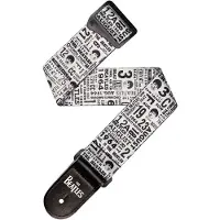 D'addario And Co Beatles 1964 US Tour Ticket Stubs Strap Black and White