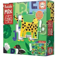 Educa Puzzle Max Alphabet Nature, 28 pièces, multicolore, pour enfants, multicolore, taille unique
