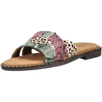 Lazamani Mule beige / vert / rose / noir