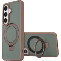Accezz Coque Ring Stand avec MagSafe pour Samsung Galaxy S26 - Marron