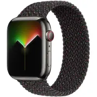 Apple Bracelet Solo tressé Watch | 44/45/46/49 mm - Taille 3 - Black Unity