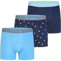 Happy Shorts Boxers ' Jersey ' bleu clair / bleu foncé