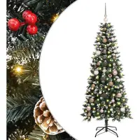 vidaXL Sapin de Noël artificiel avec 150 LED Vert 66 x 66 x 150 cm