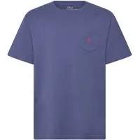 Ralph Lauren pour garçon. 323970333504 T-shirt en maille coton avec poche bleu ((L) 10/12años= 150/161 cm), Casuel, Manche courte, mode