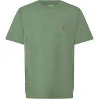 Ralph Lauren pour garçon. 323970333507 T-shirt en maille coton avec poche vert ((L) 10/12años= 150/161 cm), Casuel, Manche courte, mode