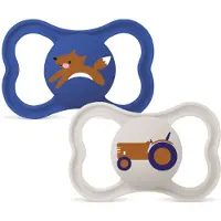 Mam Supreme Tétine silicone bleu 6-16 mois 2 pc(s) Sucette(S)