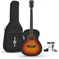Gear4Music Guitare Acoustique dÉtude et Pack dAccessoires par Sunburst
