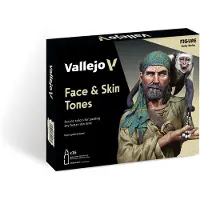 Vallejo 70258 Fase and Skin Tones Set (16 x 18 ml) (18 ml)