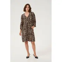 Kaffe Robe-chemise 'Pedra' beige foncé / marron / noir