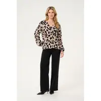 Kaffe Chemisier beige / noir / blanc