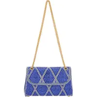 Faina Sac à bandoulière bleu / or / transparent