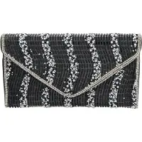 Faina Pochette noir / transparent