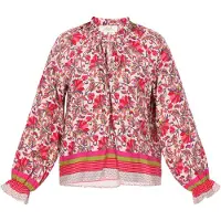 Usha Chemisier 'Festival' vert / violet / rose / rouge / blanc cassé