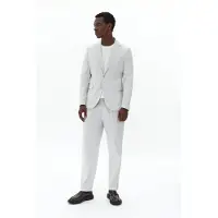 Matinique Veste de costume 'George' gris / blanc