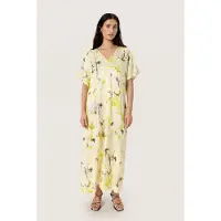 Soaked in luxury Robe 'Becca' ivoire / jaune clair / violet clair