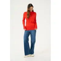 Kaffe Pull-over 'Astrid' rouge orangé